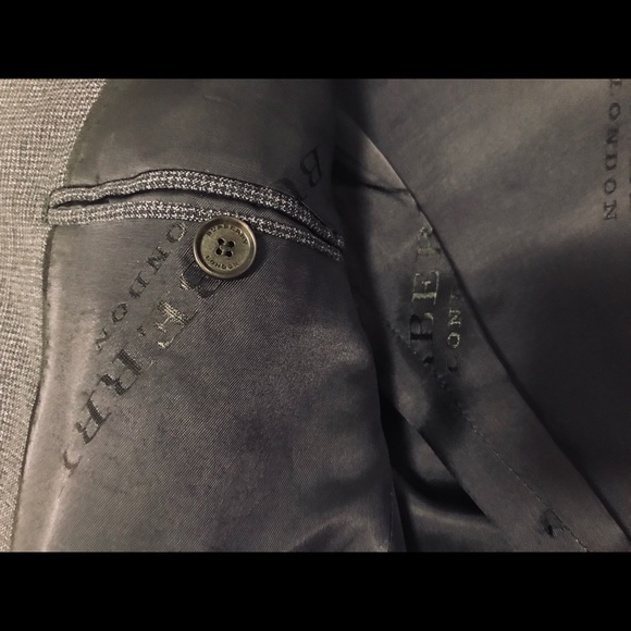 BURBERRY Retro Men’s Slim Skinny Suit Jacket Blazer Size 48R - Picture 6 of 11